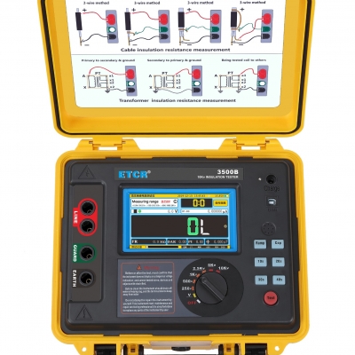 Xtester-ETCR3500B-10KV/5TΩ/5mA/DAR/PI High Voltage Insulation Resistance Tester,megger,megaohmmeter,ohm-meter-Xtester.cn