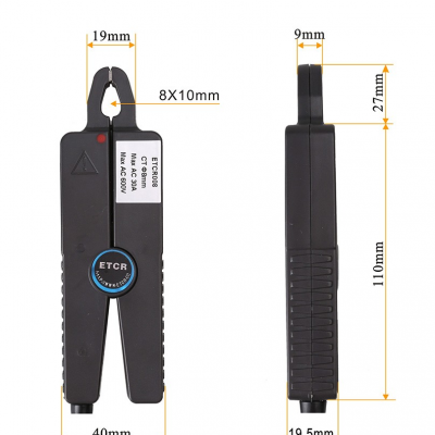 Xtester-ETCR008 0.00mA～30A AC,φ8mm Needle-nose pliers current sensor,current clamp-Xtester.cn
