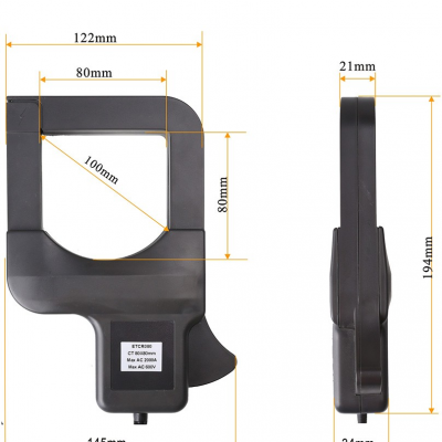 Xtester-ETCR080-0.00mA～60A AC,80mm×80mm Clamp High Accuracy Leakage Current Sensor.clamp current transformer,Clamp CT-Xtester.cn