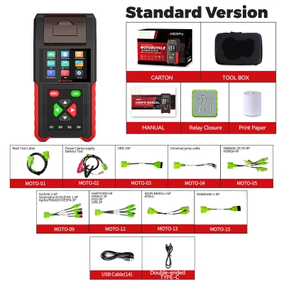 Xtester-M200 PRO ECU Remapping Universal Motorcycle Diagnostic Scanner Tool