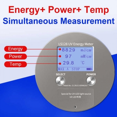 Musktool- LS128 UVALED Lamp Intensity Power Meter UV Power Puck Radiometer