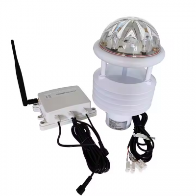 Musktool-CE233 Cheap Integrated Smart Sensor Ultrasonic Hidden Probe Wind Speed/Direction IR rainfall Weather Station with Lorawan Collector