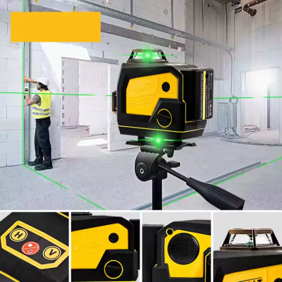 Musktool-DW080-Dewalt Bluetooth Audio 16 Lines 360° Laser Level Meter Green Laser Automatic Self-Leveling Tool Horn Function for DIY Grading