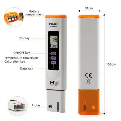 Musktool-PH-80-Digital PH/ Temperature Meter With Automatic Calibration Function Water Quality PH Tester PH-80