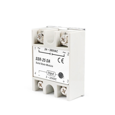 Musktool-SSR25DAS Single Phase Solid State Relay 25A 5V Rated Voltage Max Switching Current Miniature Size with Sealed Protection