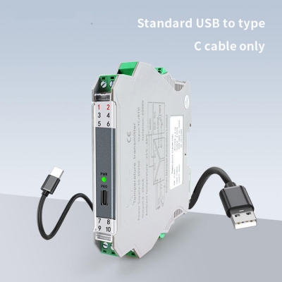 Musktool-TT-313Dual Input and Dual Output Temperature Transmitter Transducer Din Rail Mountable with programmable software