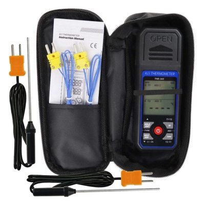 Musktool-THE343-K-type thermocouple thermometer industrial high-precision contact probe electronic thermometer mold surface thermometer