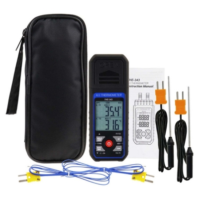 Musktool-THE343-K-type thermocouple thermometer industrial high-precision contact probe electronic thermometer mold surface thermometer