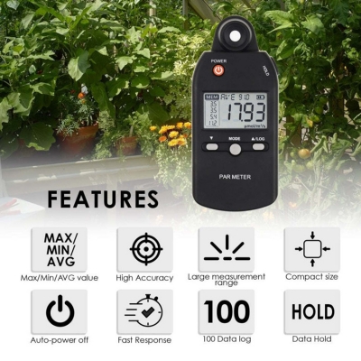musktool-PAR355 Portable luminous flux meter, photosynthesis radiometer, PPFD photometric intensity spectrometer, illuminance meter, PAR meter